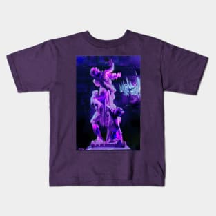 Vaporwave greek glitch statue Kids T-Shirt